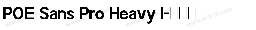 POE Sans Pro Heavy I字体转换